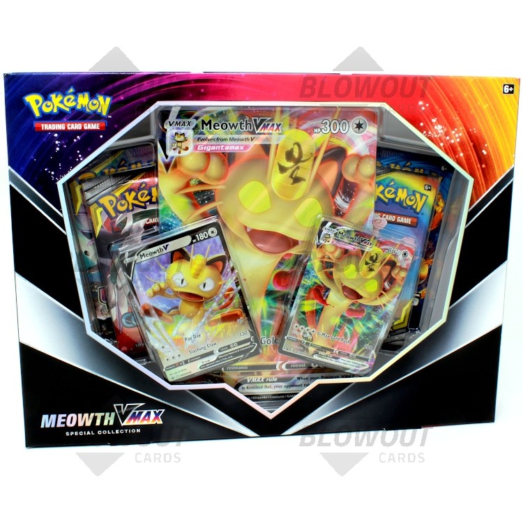 Pokemon Meowth Vmax Special Collection Box Each pokemon v teaser box includes:
