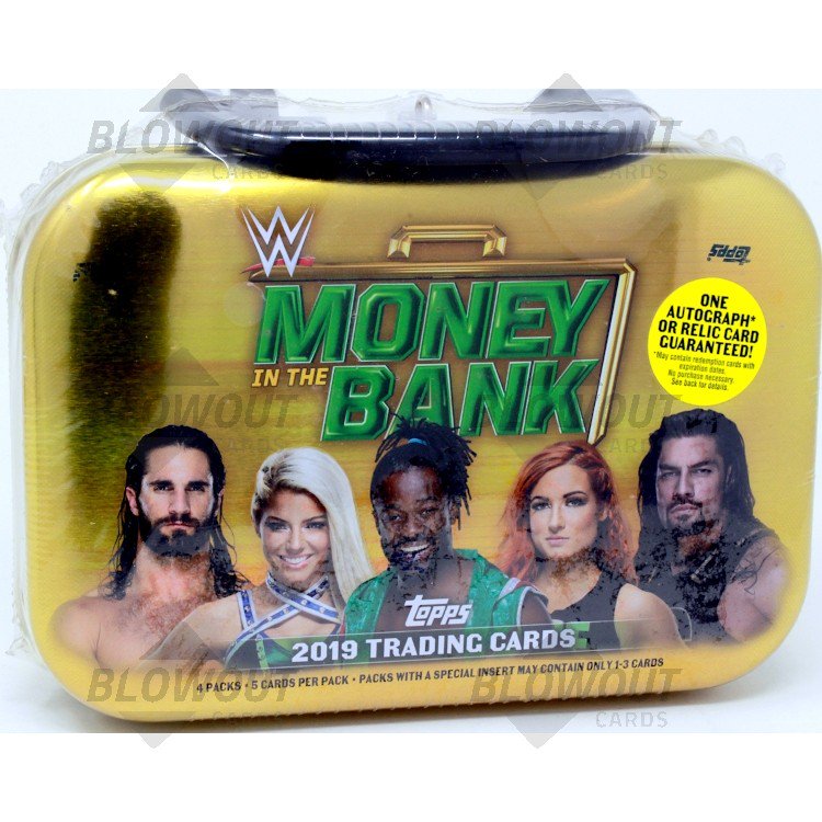 3 AUTOS GUARANTEED BOX 2019 TOPPS WWE MONEY IN THE BANK WRESTLING HOBBY BOX 