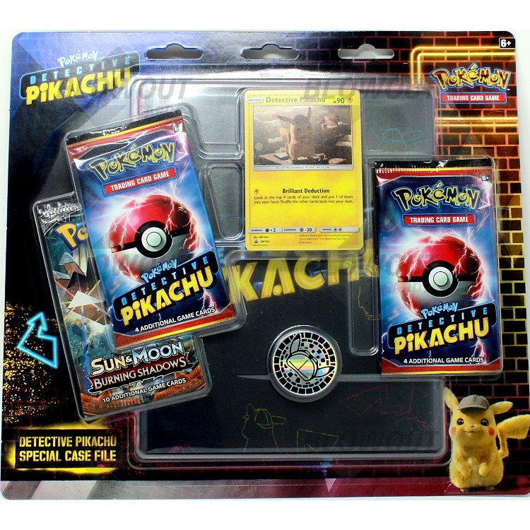 detective pikachu on the case figure collection box