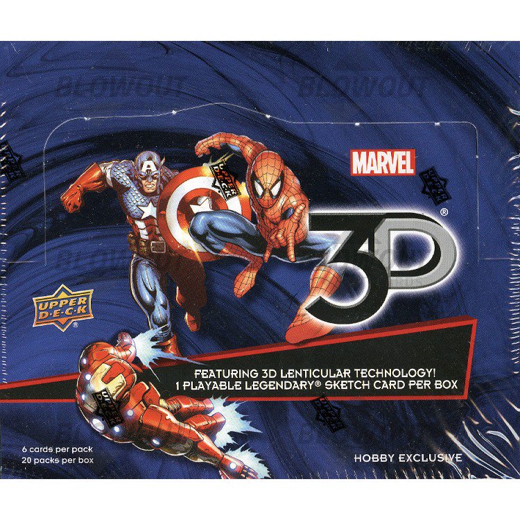 Upper Deck Marvel 3D Trading Cards Box