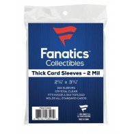 Fanatics 2 Mil Thick Card Sleeves - 100 Count - 100 Pack Case