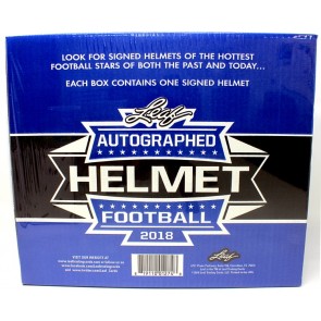 2018 Leaf Autographed Full Sized Helmet Football 3 Box Case