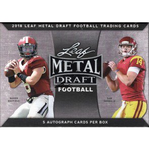 2018 Leaf Metal Draft Football Hobby 15 Box Case 