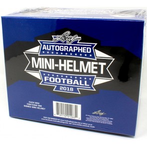 2018 Leaf Autographed Mini Helmet Football 8 Box Case