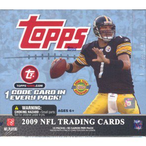 2009 Topps Football Jumbo HTA 6 Box Case