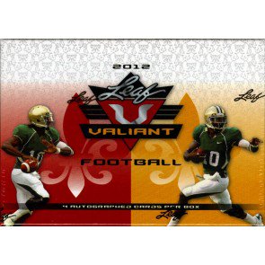 2012 Leaf Valiant Draft Football Hobby 10 Box Case