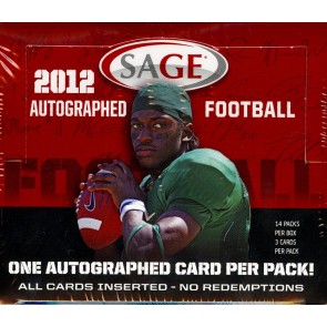 2012 Sage Autographed Football Hobby Box