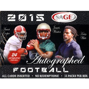 2015 Sage Autographed Football Hobby Box