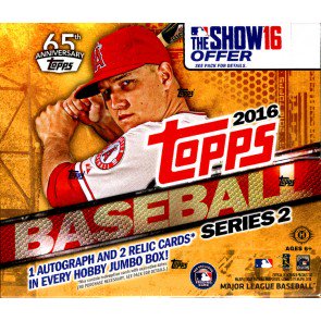 2016 Topps Series 2 Baseball Jumbo HTA Box
