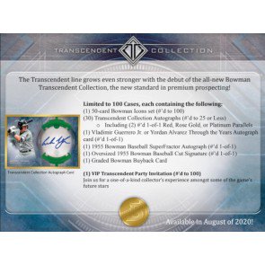2020 Bowman Transcendent Collection Baseball Case
