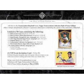 2020 Topps Transcendent Collection Hall of Fame Edition Baseball Case