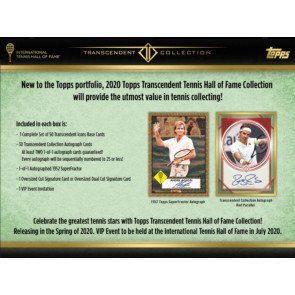 2020 Topps Transcendent Tennis Hall of Fame Collection Case