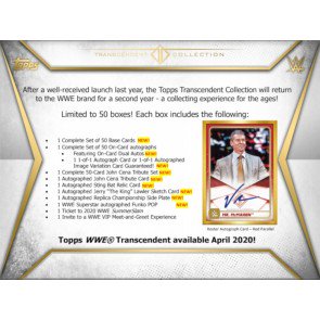 2020 Topps WWE Transcendent Collection Wrestling Case