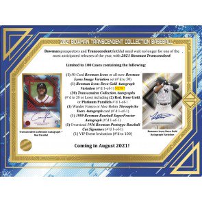 2021 Bowman Transcendent Collection Baseball Case