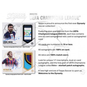 2022/23 Topps UEFA Champions League Dynasty Soccer Hobby 5 Box Case