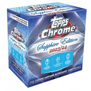2023/24 Topps UEFA Club Competitions Chrome Soccer Sapphire Edition Box