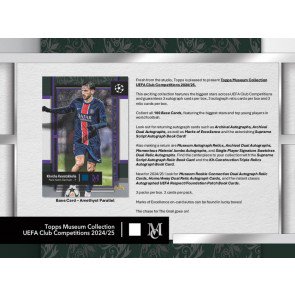 2024/25 Topps UEFA Club Competitions Museum Collection Soccer Hat Trick Box