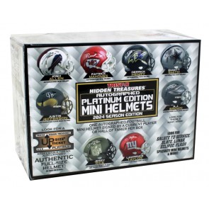 2024 Tristar Hidden Treasures Football Mini Helmet Platinum Season Edition 8 Box Case