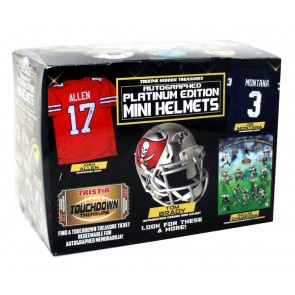 2024 Tristar Hidden Treasures Football Mini Helmet Platinum Edition 8 Box Case