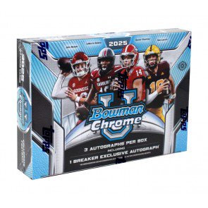 2025 Bowman Chrome University Football Breaker's Delight 10 Box Case