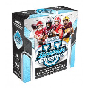 2025 Bowman Chrome University Football Mega 20 Box Case