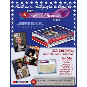 2025 Historic Autographs Famous Americans Series 2 Hobby Box