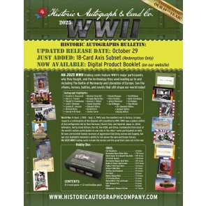 2025 Historic Autographs WWII Hobby Box