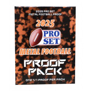 2025 Pro Set Metal Football Pre-Production Proof Pack - 10 Pack Lot