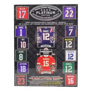 2025 Tristar Hidden Treasures Autographed Football Jerseys Platinum Edition 4 Box Case
