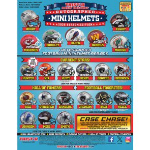 2025 Tristar Hidden Treasures Autographed Football Mini Helmet 2025 Edition Series 2 Box