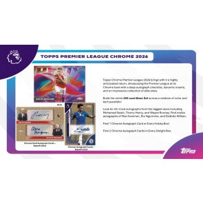2026 Topps Chrome Premier League Soccer Breaker's Delight Box