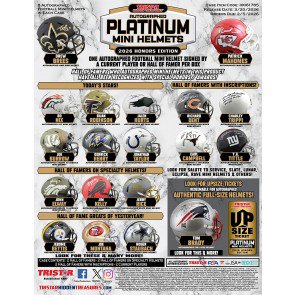 2026 Tristar Hidden Treasures Autographed Football Platinum Mini Helmets Honors Edition Box