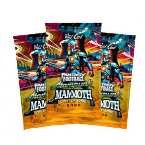 2026 Wild Card Fantasy Football Atompunk Mammoth Football 100 Pack Case