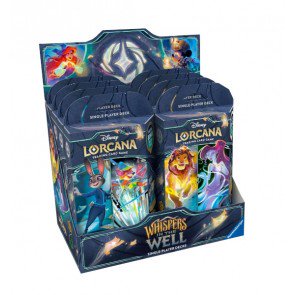 Disney Lorcana Whispers In The Well 8 Starter Deck Display Box