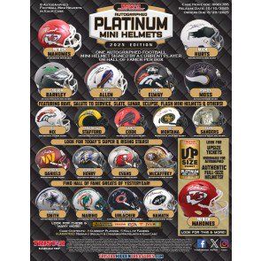 2025 Tristar Hidden Treasures Football Mini Helmet Platinum Season Edition 8 Box Case
