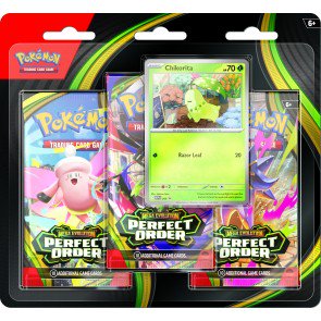 Pokemon Mega Evolution Perfect Order 3-Pack Blister Pack - 24 Pack Box