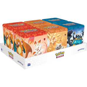 Pokemon Fighting/Fire/Darkness Stacking Tin - 6 Tin Case