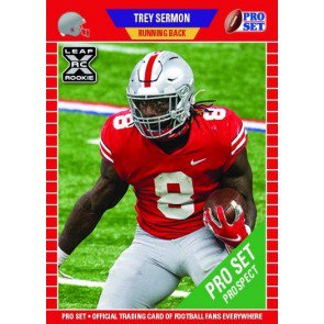 2021 Pro Set PS10 Trey Sermon Rookie Card - 10 Card Lot