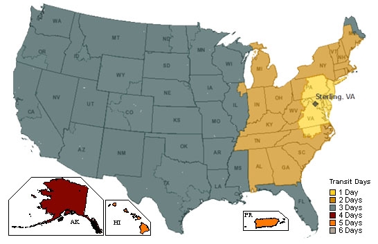 Ups Ground Shipping Zone Chart