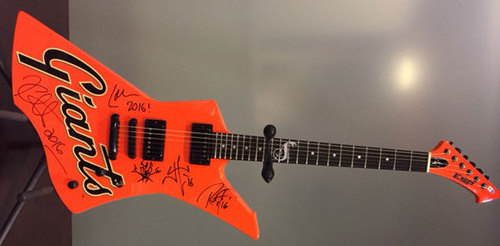 Giants Metallica Auction: Metallica Signed Giants Orange Jersey