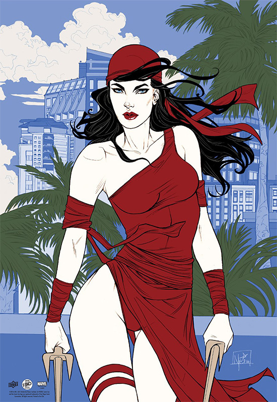 2016-Comic-Con-Upper-Deck-Gallery-Marvel-Elektra-Poster-Nei-Ruffino