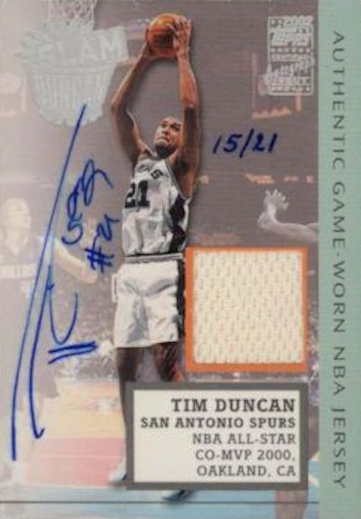 tim duncan signed jersey