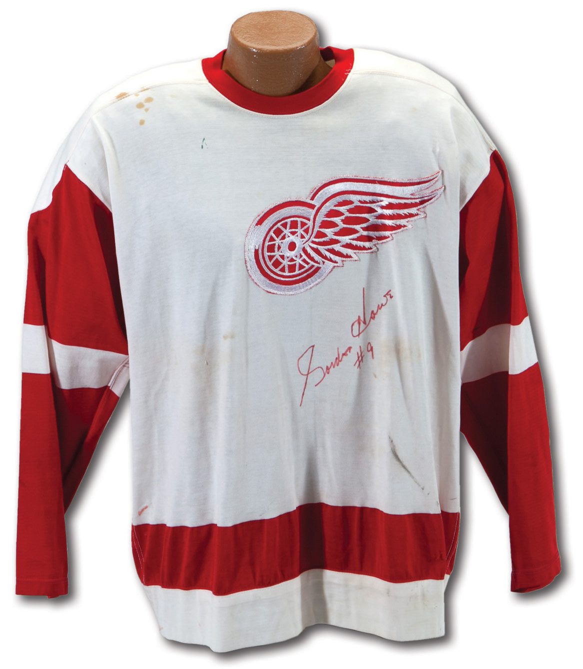 BRETT HULL Signed Detroit Red Wings Custom Sweater JERSEY Beckett