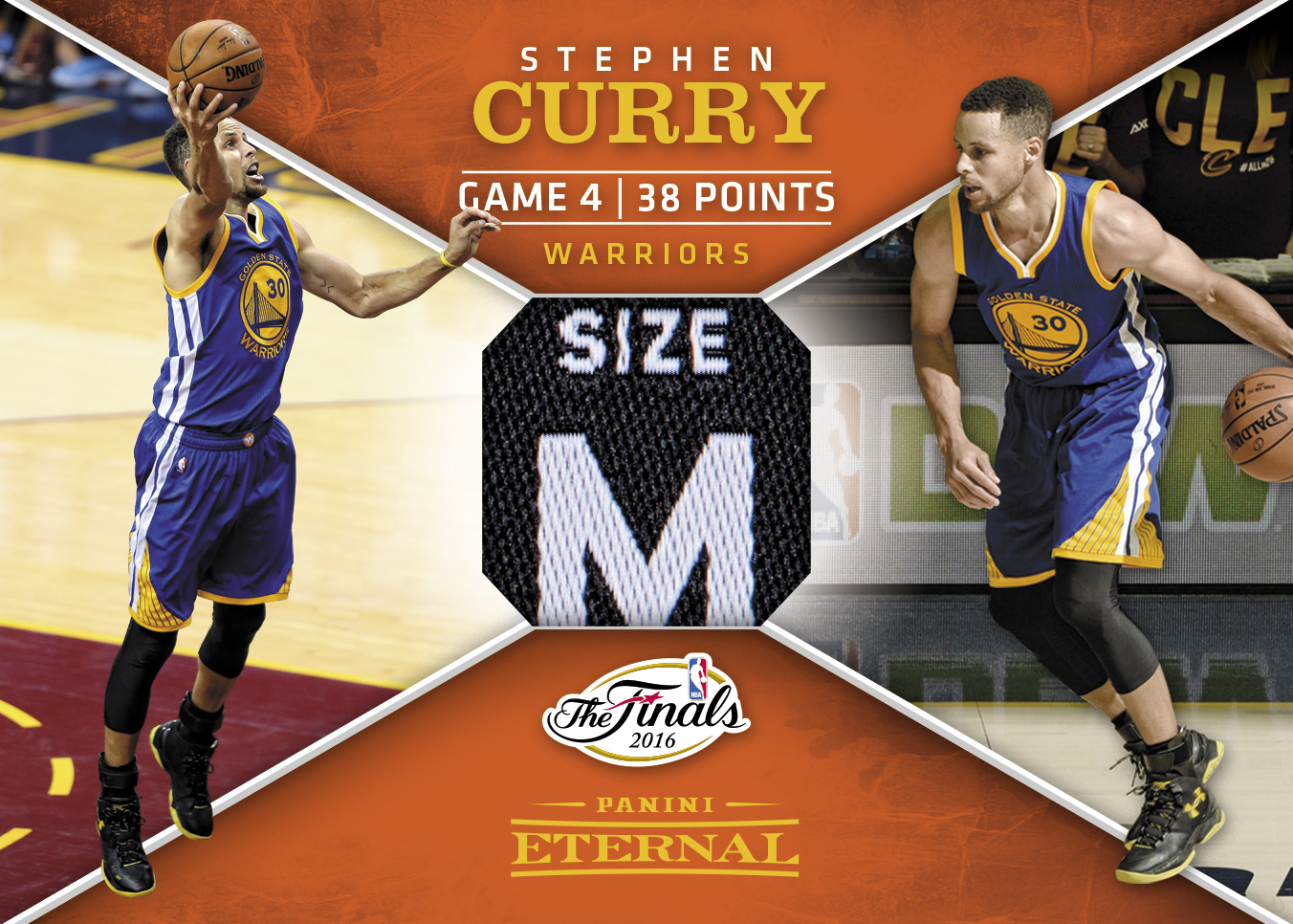 Stephen Curry NBA Finals Jersey - 2016 Panini Eternal Memorabilia Card #PE-SC1 - 1/5 - September 12 $999.99