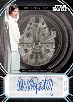 2017-topps-star-wars-40th-anniversary-auto-medallion-fisher