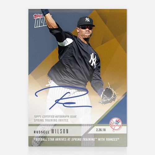 Russell Wilson gets some new baseball cards via Topps Now / Blowout Buzz