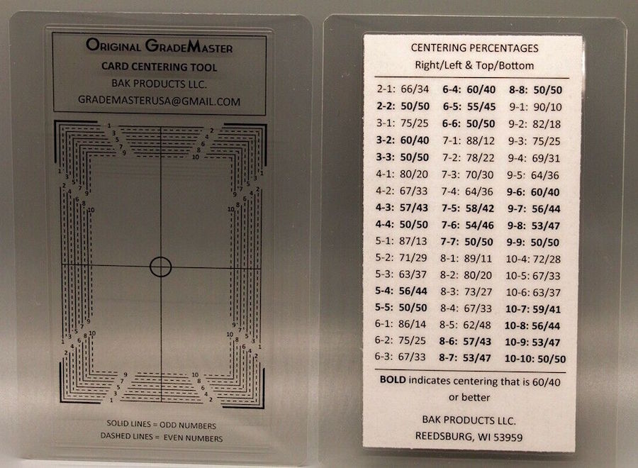 Card Centering Grading Tool, The Center Tool Card Indonesia