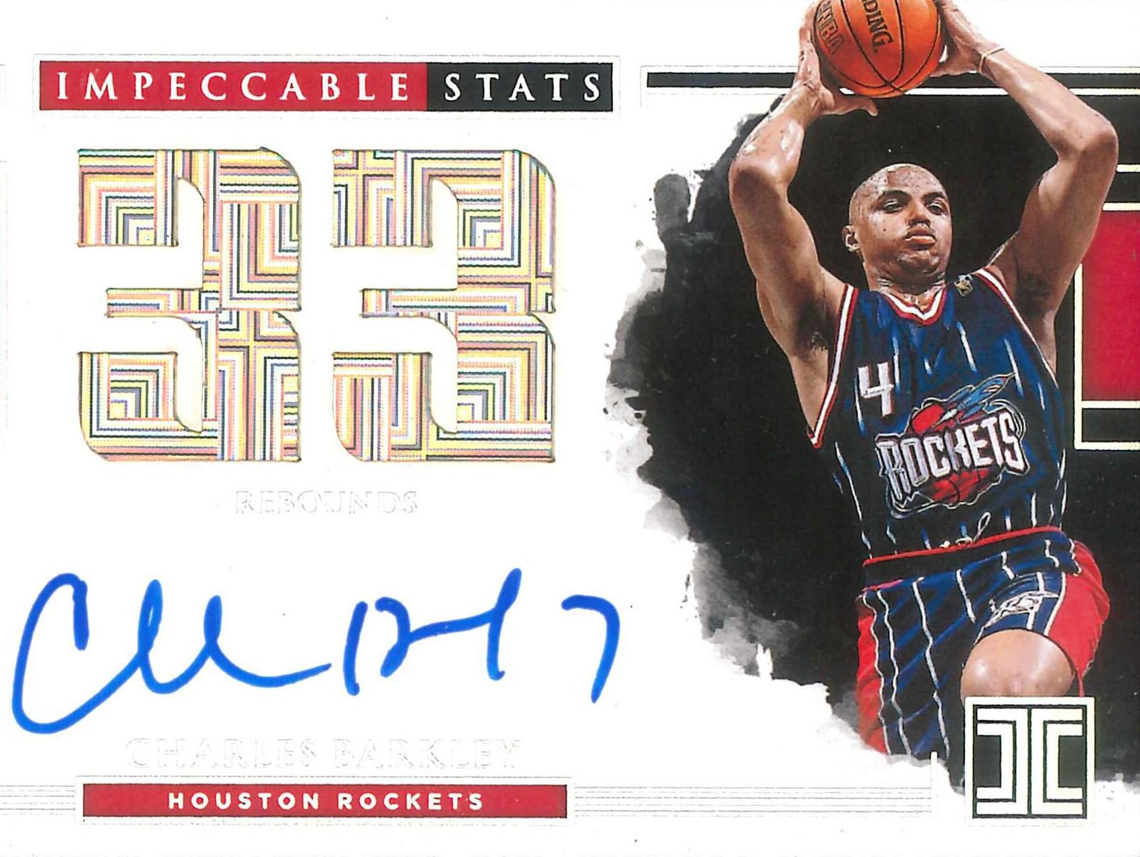 2020-21 Panini Impeccable Charles Barkley Jersey Number Auto /34