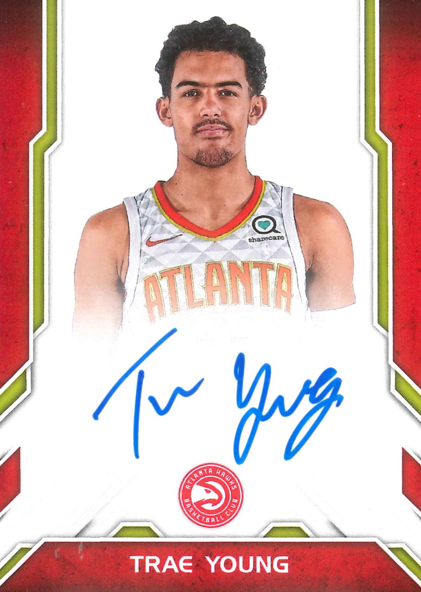 trae young autographed jersey