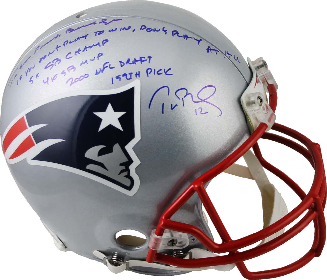 brady signed helmet